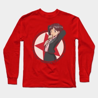 NORTH KOREAN ANIME GIRL Long Sleeve T-Shirt